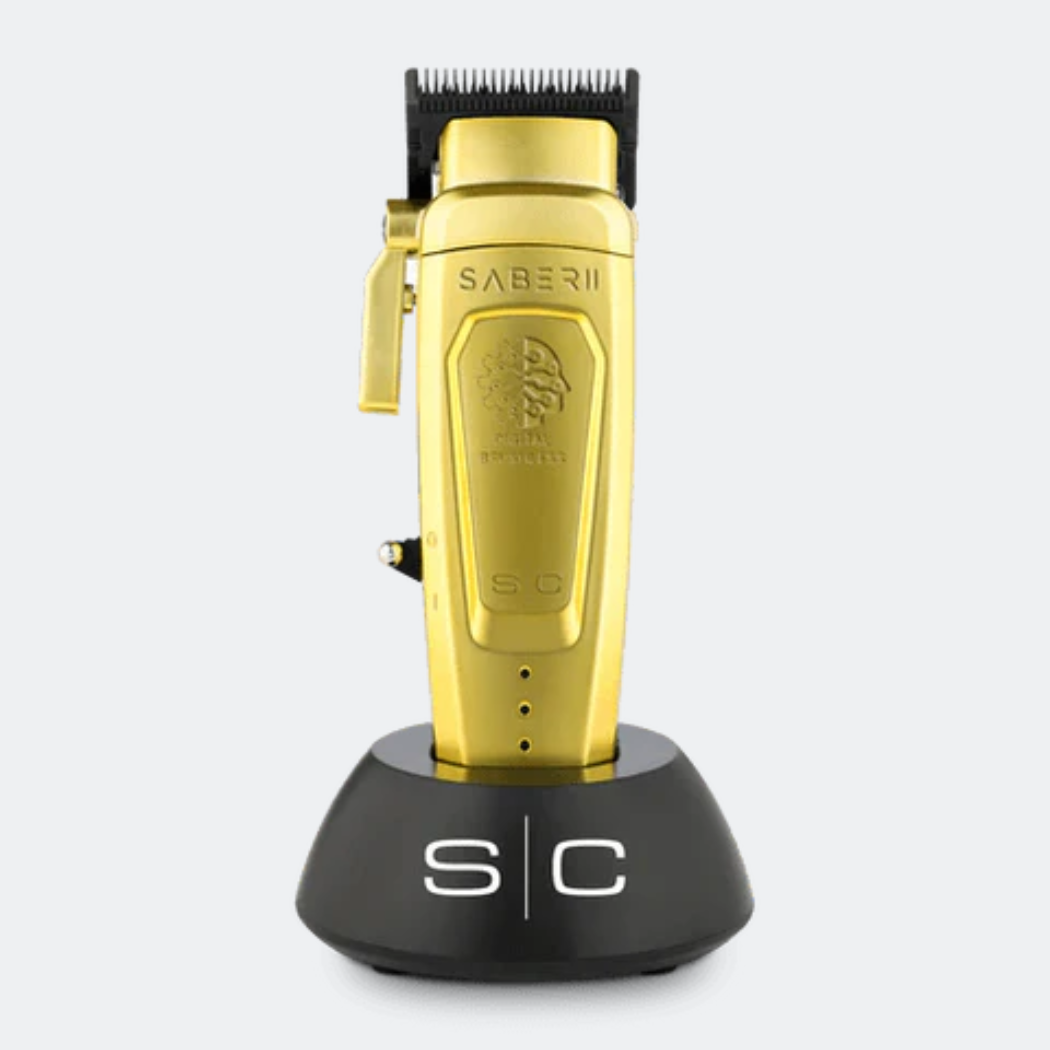 Saber 2 Professional Clipper - Cordless High-Torque Brushless Motor Hair Clipper (Gold)